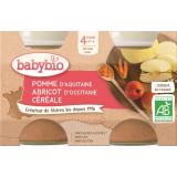 POMME ABRICOT CEREALE  2 BABYBIO